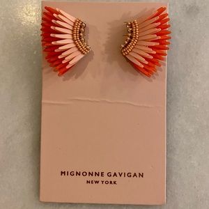 NWT- Mignonne Gavingan mini Madeline earrings- orange